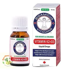 Vitamin D3K2-MK7 BioAmicus Dạng Giọt Cho Trẻ Sơ Sinh 10ml