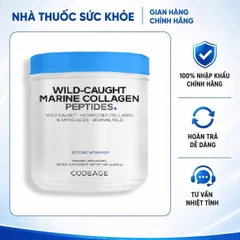 Bột Uống Codeage Wild-Caught Marine Collagen Peptides 450g - Hỗ Trợ Làm Đẹp Da, Tóc, Móng & Xương Khớp, Tăng Độ Đàn Hồi Da