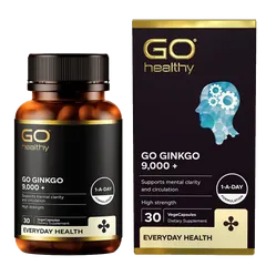 Viên Bổ Não Ginkgo 9000+ New Zealand GO Healthy (30 Viên)