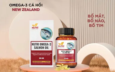 Dầu Cá Hồi Nhập Khẩu Chính Hãng New Zealand Nutri Omega 3 Salmon Oil 60 Viên
