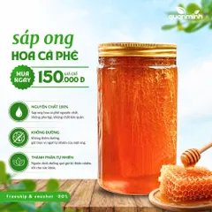 1KG Sáp ong hoa cà phê nguyên chất Tây Nguyên, dùng ngâm rượu, ăn trực tiếp,...