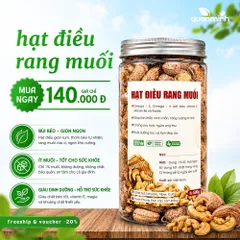 Hạt Điều Rang Muối 500g Bình Phước - Siêu Dinh Dưỡng, Nguyên Chất, Ngon Miệng, Thích Hợp Cho Chế Độ Ăn Kiêng Healthy-Keto