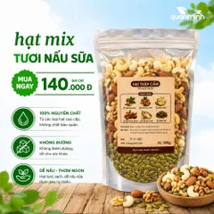 Hạt Mix Tươi 500g - 5 Loại Hạt Dinh Dưỡng Cao Cấp: Macca, Óc Chó, Hạnh Nhân, Hạt Điều, Hạt Bí - Nguyên Liệu Thực Phẩm Sạch Chất Lượng Cao