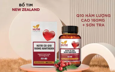 Viên Uống Bổ Tim Nutri CO-Q10 160MG 30 Viên - Hỗ Trợ Sức Khỏe Tim Mạch từ New Zealand, Bổ sung Coenzyme Q10 Tốt Nhấtt
