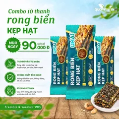 Combo 10 Thanh Bánh Rong Biển Kẹp Hạt Dinh Dưỡng UMAI - Thực Phẩm Không Đường, Không Chất Bảo Quản, Ăn Kiêng Từ Thiên Nhiên