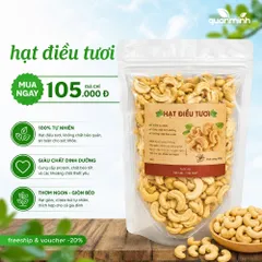Hạt Điều Tươi Nguyên Hạt CAOFOOD 500g - Lý Tưởng Dùng Nấu Sữa Hạt, Cháo, Ngũ Cốc Dinh Dưỡng, Chất Lượng Cao, Trung Bình Phước