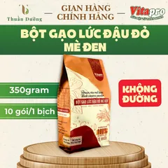 Bột Gạo Lức Đậu Đỏ Mè Đen Vitapro - Không Đường - 350 Gram - 1 Bịch 10 Gói - Chính Hãng