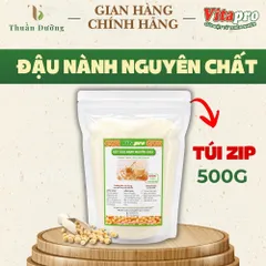 Bột Đậu Nành Nguyên Chất Vitapro 500g - Không Đường - Cải Thiện Vóc Dáng -  Dạng Túi Zip