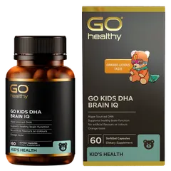 Viên Nhai DHA GO Kids Brain Support 60 Viên - Bổ Sung DHA Từ Tảo Biển, Hỗ Trợ Phát Triển Não Bộ và Thị Giác Cho Trẻ Em