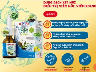 [Nhập khẩu] Xịt mũi người lớn Otosan Nasal Spray Forte 30ml hỗ trợ viêm mũi, viêm xoang