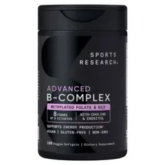 Viên uống Vitamin B Sports Research Advanced B Complex 180 viên Mỹ