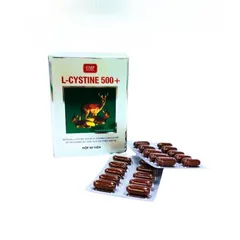 (Cty NK) Viên Uống Hỗ Trợ Sáng Da L-Cystine500+ Hỗ Trợ Giảm Sạm Nám, Bổ Sung Biotin & Vitamin E - Hộp 60 Viên