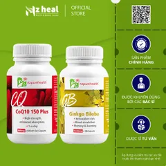 Bộ đôi viên uống bổ tim mạch & bổ não tăng cường trí nhớ CoQ10 150 Plus 30 viên + Ginkgo Biloba 30 viên