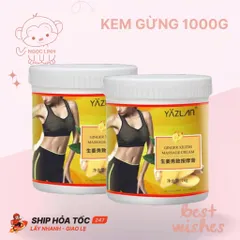 Kem Gừng Tan Mỡ Giảm Béo 1000g Thảo Dược Thiên Nhiên Đốt Cháy Mỡ Thừa