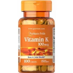 (Hàng Nhập Khẩu) Viên uống bổ xương khớp Puritan's Pride Vitamin K 100mcg - Hỗ trợ sức khỏe xương khớp và ngăn ngừa dấu hiệu lão hóa da hiệu quả 820670