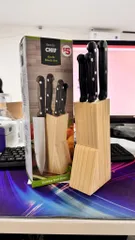 Bộ dao làm bếp 6 Món Family CHEF - kèm đế gỗ (P2944)