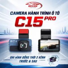 Camera hành trình ô tô C15 PRO 2K, ghi hình 2 trước và sau xe, kết nối mobile. Có cảnh báo ADAS (P135675)