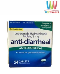 Viên uống giảm tiêu chảy Anti Diarrheal 2mg 24 Caplets