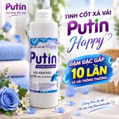 Tinh Cốt Xả Vải Putin Happy 500ml Hạt Lưu Hương Thơm Lâu Đậm Đặc Gấp 10 Lần Xả Thường Siêu Mềm Vải