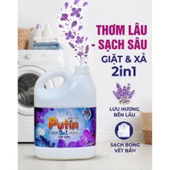 Nước Giặt Xả Putin 2in1 Can 3.5kg Hương Ngàn Hoa Thơm Lâu Sạch Sâu Khử Mùi⁠ Mạnh