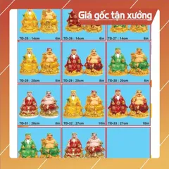 Bộ Thần Tài - Thổ Địa, tượng ông Thần Tài - Thổ Địa 3 màu 3 size