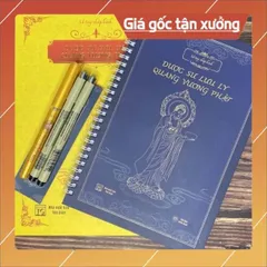 Sổ tay chép kinh Dược Sư chữ mờ lò xo cao cấp TẶNG VIẾT