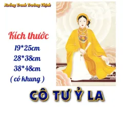 Khung Tranh CÔ TƯ Ỷ LA - có khung  có hoả tốc