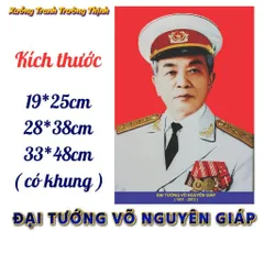 Khung Tranh ĐẠI TƯỚNG VÕ NGUYÊN GIÁP - có khung  có hoả tốc