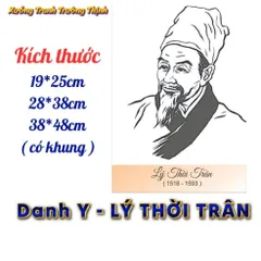 Khung Tranh DANH Y LÝ THỜI TRÂN - có khung  có hoả tốc