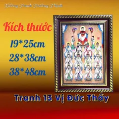 Khung Tranh 13 VỊ ĐỨC THẦY - có khung  có hoả tốc