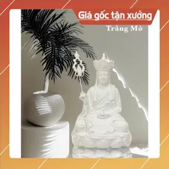 Tượng Địa Tạng Vương Bồ Tát 16cm chất liệu Composit Nhiều Màu Sắc. có hoả tốc
