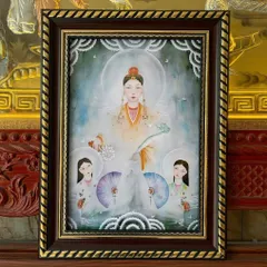 Khung Tranh CHẦU QUỲNH HOA - có khung( KT 19*25cm,28*38cm,38*48cm)  có hoả tốc
