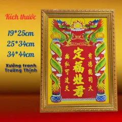 Khung BÀI VỊ ÔNG TÁO - có khung  có hoả tốc