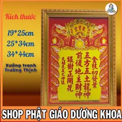 Bài Vị THẦN TÀI NHIỀU MẪU - Có khung, đủ kích thước