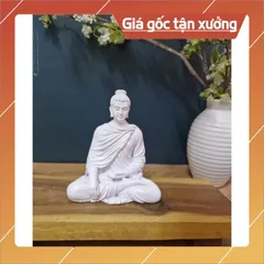 Tượng Phật Bổn Sư Thích Ca Mâu Ni Mini 8cm Chất Bột Đá, Tượng Phật Thích Ca nhỏ để xe.