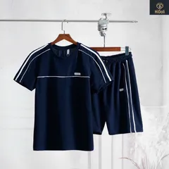 Mau : xanh than, đen 🔥Lên hàng mẫu bộ thể thao hàng HIDOLI CHÍNH HÃNG cho các anh nhé ce.   Chất vải tổ ong cotton