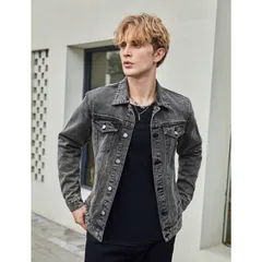 Áo khoác JEANS nam nữ mẫu basic màu đen , chất liệu jean dày co dãn nhẹ ,không ra Màu Giá 290k