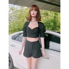 Áo ren tay bồng Quảng Châu  cao cấp Giá 150k Ren Siêu dày dặn y mẫu mặc💯💯💯 Bao chất xịn ạ Sz dưới 51kg nhé