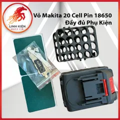 Vỏ Pin Makita 20 Cell 18650 Full Phụ Kiện, Vỏ Pin 18V DIY, Nhựa ABS Siêu Bền (039)