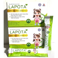 Siro bổ phế giảm ho Lapota Chanh Đào Mật Ong giảm ho, làm ấm họng, giảm viem họng, giảm đờm, hếtt khò khò in