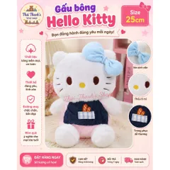 Gấu bông Hello Kitty 25cm - Chất liệu cao cấp, an toàn cho trẻ em - Đồ chơi