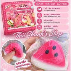Đồ chơi Squishy hình miếng dưa hấu đàn hồi tăng chậm