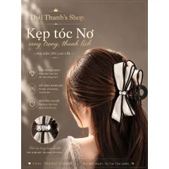 Kẹp Tóc Nơ Sang Trọng Thanh Lịch cho Nữ Thời Trang Cao Cấp - Phụ Kiện Tóc