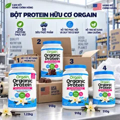 [HÀNG MỸ NỘI ĐỊA] Bột Đạm Hữu Cơ Orgain 50 Siêu Thực Phẩm (510g - 918g - 1.22kg)