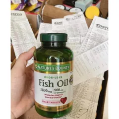 Dầu Cá Không Mùi Fish Oil 1400mg 130 VIÊN NATURE 'S BOUNTY CHÍNH HÃNG date 2027 của Mỹ