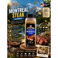 [HỘP LỚN 822g] Muối ,GIA VỊ TẨM ƯỚP BÒ NƯỚNG CHÍNH HÃNG Mỹ Grill Mates Montreal Steak Seasoning