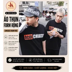 Áo Thun  hài hước nam nữ OKIE CHIA TAY - KHI TÌNH YÊU CHẤM HẾT  form rộng hàn quốc chất cotton 100% đl 250gsm