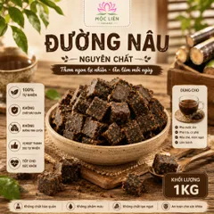 Đường Nâu Đường Đen Viên Gừng 1kg Nguyên Chất, Gừng Vụn, Pha Trà, Nấu Nước Gừng