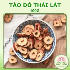 Táo Đỏ Khô Thái Lát Gói 100g VỊ NGỌT DỊU TỰ NHIÊN – Dùng Pha Trà, Nấu Chè, Chưng Yến, Tiềm Gà