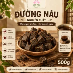 Đường Nâu Đường Đen Viên Gừng 500g Nguyên Chất, Gừng Vụn, Pha Trà, Nấu Nước Gừng